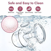 Hands-Free Wearable Electric Breast Pump for Moms on the Go with LED Display (white)
