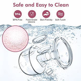 Hands-Free Wearable Electric Breast Pump for Moms on the Go with LED Display (white)