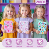 Kids Bento Lunch Box with 6 Compartments, BPA-Free, Microwave & Dishwasher Safe, Leak-Proof for School & Picnics (Green)
