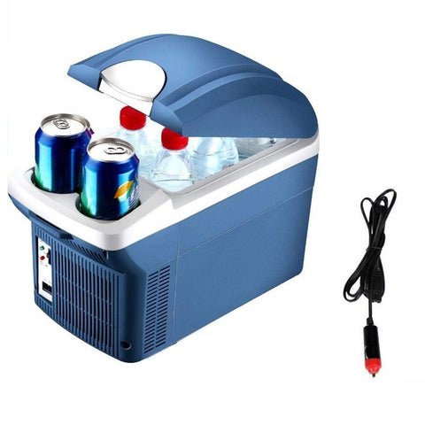 8L Portable Car Mini Fridge, Cooler and Warmer for Vehicle, Home, Office, Camping, Road Trips, and Outdoor Picnics(Blue)