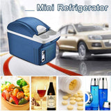 8L Portable Car Mini Fridge, Cooler and Warmer for Vehicle, Home, Office, Camping, Road Trips, and Outdoor Picnics(Blue)