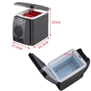 6L Car Refrigerator Cooler & Warmer, Portable Electric Cooler for Travel,12V Mini Fridge with Cup Holders, Quiet Thermoelectric Cooler for Car, Camping(dark gray)