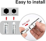 Universal T-Handle Spark Plug Socket Wrench Set for Car, Motorcycle & Lawn Mower Maintenance with Flexible Joint (Silver)