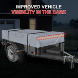 7*14 Heavy Duty RV & Trailer Cover, Travel Trailer Toy Hauler & Camper Cover 420D Dust and UV Protection with Tongue Jack Protection Windproof Straps(gray) In Australia - Darrahopens