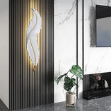 2Pack Modern Feather Wall Sconce – LED Decorative Wall Light with Artistic 3D Feather Design & Soft Ambient Backlight, Elegant Accent Lighting for Bedroom, Living Room & Hallway(Pink) In Australia - Darrahopens