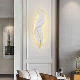 2Pack Modern Feather Wall Sconce – LED Decorative Wall Light with Artistic 3D Feather Design & Soft Ambient Backlight, Elegant Accent Lighting for Bedroom, Living Room & Hallway(Blue)