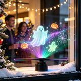3D Hologram Projector, 4/16 Inch Christmas & Halloween HD LED Hologram Projector Holographic Advertising Display with Remote, WiFi and APP, Holographic Video Advertising for Home(black) In Australia - Darrahopens