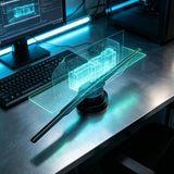 3D Hologram Projector, 4/16 Inch Christmas & Halloween HD LED Hologram Projector Holographic Advertising Display with Remote, WiFi and APP, Holographic Video Advertising for Home(black) In Australia - Darrahopens