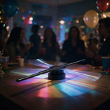3D Hologram Projector, 4/16 Inch Christmas & Halloween HD LED Hologram Projector Holographic Advertising Display with Remote, WiFi and APP, Holographic Video Advertising for Home(black)