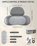 Neck Massager Pillow with Heat, Rechargeable Neck Massage Pillow, 2-Speed Vibration, Ergonomic Cervical Support, Cordless Heated Neck Massager for Home Office Travel(Gray)