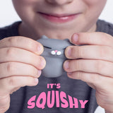 2 PCS Mini Cat Squishy Toy for Office & Classroom – Soft Silicone Stress Reliever to Calm Anxiety (Grey & White)