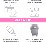 2 PCS Mini Cat Squishy Toy for Office & Classroom – Soft Silicone Stress Reliever to Calm Anxiety (Grey & White)