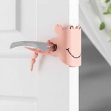 5-Pack Cute Crab-Shaped Silicone Door Lock Silencer, Adjustable Anti-Slam & Finger Guard for Bedroom & Nursery (Pink)