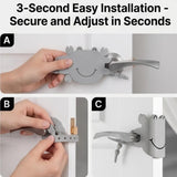 5-Pack Cute Crab-Shaped Silicone Door Lock Silencer, Adjustable Anti-Slam & Finger Guard for Bedroom & Nursery (Pink)