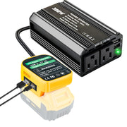 300W Power Inverter Compatible with Makita, DC 18V to AC 110-120V Battery Inverter, Portable Battery Adapter Charger Converter with 3 USB & 1 Type-C & 2 AC Outlet for Outdoor,Emergency(red)