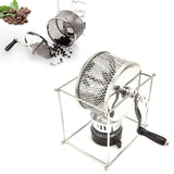 Stainless Steel Coffee Bean Roaster for Coffee Lovers
Hand Crank Manual Roasting Machine with Temperature Control, DIY Enthusiasts, Home Use Peanut(silver)