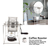 Stainless Steel Coffee Bean Roaster for Coffee Lovers
Hand Crank Manual Roasting Machine with Temperature Control, DIY Enthusiasts, Home Use Peanut(silver)