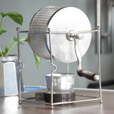 Stainless Steel Coffee Bean Roaster for Coffee Lovers
Hand Crank Manual Roasting Machine with Temperature Control, DIY Enthusiasts, Home Use Peanut(silver)