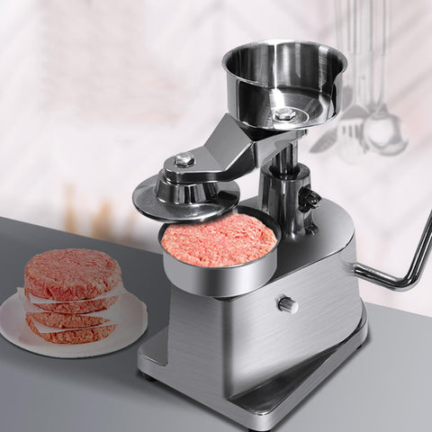 Hamburger Patty Maker & Burger Press – Kitchen Meat Molding Machine for Perfect Patties, Available in 100mm / 130mm / 150mm Sizes, 130mm (silver) In Australia - Darrahopens