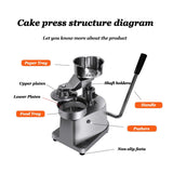 Hamburger Patty Maker & Burger Press – Kitchen Meat Molding Machine for Perfect Patties, Available in 100mm / 130mm / 150mm Sizes, 130mm (silver) In Australia - Darrahopens
