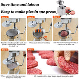 Hamburger Patty Maker & Burger Press – Kitchen Meat Molding Machine for Perfect Patties, Available in 100mm / 130mm / 150mm Sizes, 150mm (silver)