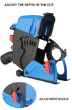 Dust Extraction Cutting Guard, Adjustable Cutting Depth Angle Grinder Dust Shroud, Cutting Dust Shroud Dust Collection Attachment Support Connection to Vacuum Cleaner, With 2 saw blades (Blue)