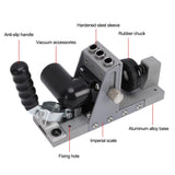 Pocket Hole Jig Kit, 15° Pocket Screw Jig, Single-Side Operation, with 3/8" Step Drill Bit, Depth Collar & Vacuum Adapter for Woodworking(gray)