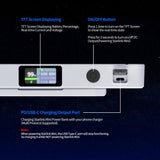 27500mAh 99Wh Clip-On Battery Pack Compatible with Starlink Mini, Portable Power Bank with Real-Time Digital Display, 65W DC Output, 45W USB-C PD for Camping RV Travel(White)