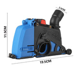 Dust Extraction Cutting Guard, Adjustable Cutting Depth Angle Grinder Dust Shroud, Cutting Dust Shroud Dust Collection Attachment Support Connection to Vacuum Cleaner, With 5 saw blades (Blue)