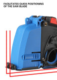 Dust Extraction Cutting Guard, Adjustable Cutting Depth Angle Grinder Dust Shroud, Cutting Dust Shroud Dust Collection Attachment Support Connection to Vacuum Cleaner, With 5 saw blades (Blue)