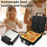Darrahopens Appliances > Kitchen Appliances > Toasters & Grills Waffle Makers & Irons, 1500W Waffle Machine with Double~sided Heating, Coating, Temperature Control, Led Light, Easy Clean(black) In Australia - Darrahopens