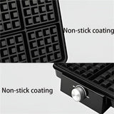 Darrahopens Appliances > Kitchen Appliances > Toasters & Grills Waffle Makers & Irons, 1500W Waffle Machine with Double~sided Heating, Coating, Temperature Control, Led Light, Easy Clean(black) In Australia - Darrahopens
