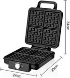 Darrahopens Appliances > Kitchen Appliances > Toasters & Grills Waffle Makers & Irons, 1500W Waffle Machine with Double~sided Heating, Coating, Temperature Control, Led Light, Easy Clean(black) In Australia - Darrahopens