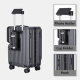 20-Inch Hardshell Luggage with Wheels – Scratch-Resistant Suitcase with Four Multi-Directional Wheels for Easy Travel(Black)