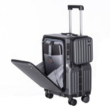 20-Inch Hardshell Luggage with Wheels – Scratch-Resistant Suitcase with Four Multi-Directional Wheels for Easy Travel(Black)