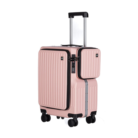 20-Inch Hardshell Luggage with Wheels – Scratch-Resistant Suitcase with Four Multi-Directional Wheels for Easy Travel(Pink) In Australia - Darrahopens