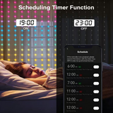 3M*3M Smart LED Curtain Lights – App & Remote Control, Music Sync, 400 LEDs, Festive Patterns & Timer, USB Waterproof Fairy Lights for Balcony, Party & Christmas Decor(Rainbow) In Australia - Darrahopens