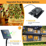 Solar LED White Picket Fence Lights 13.7" H x 11.2'L
Solar Powered Garden Border Decor Fence with Remote Control for Outdoor Yard Landscape(Warm light,110in(Warm)