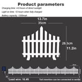 Solar LED White Picket Fence Lights 13.7" H x 11.2'L
Solar Powered Garden Border Decor Fence with Remote Control for Outdoor Yard Landscape(Warm light,110in(Warm)