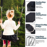 10ft Industrial-Grade Tree Hanging Straps – 5500lb Max Capacity, Complete Kit with Swivel Hook & Carry Bag for Adult Swings & Camping (Black)