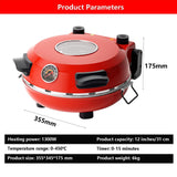 Darrahopens Appliances > Kitchen Appliances > Ovens Automatic Non-Stick Pizza Maker With 12"/31cm Plate | Indoor Pizza Baking Ovens 0-15 Minutes Time Control | Commercial Pizza Grill Oven Professional Pizza Ovens With Non-slip Bottom(red)