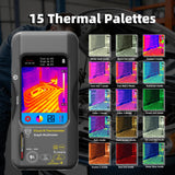 Darrahopens Tools > Industrial Tools > Measuring Tools & Sensors Thermal Imaging Camera Multimeter with Macro Lens, 320x320 IR Resolution with 15 Thermal Palettes, 20000 Counts with 3.98" Touch LCD, Measures Cap, AC Clamp, Temp Diode for Electrical Electronic(Dark Gray)