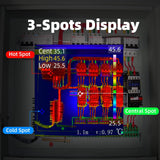 Darrahopens Tools > Industrial Tools > Measuring Tools & Sensors Thermal Imaging Camera Multimeter with Macro Lens, 320x320 IR Resolution with 15 Thermal Palettes, 20000 Counts with 3.98" Touch LCD, Measures Cap, AC Clamp, Temp Diode for Electrical Electronic(Dark Gray)