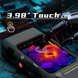 Darrahopens Tools > Industrial Tools > Measuring Tools & Sensors Thermal Imaging Camera Multimeter, 320x320 IR Resolution with 15 Thermal Palettes, 20000 Counts with 3.98" Touch LCD, Measures Cap, AC Clamp, Temp Diode for Electrical Home Inspection Electronic(Dark Gray)