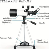 Darrahopens Audio & Video > Photography > Camera Accessories Telescope for Adult, 70mm Aperture 400mm Portable Telescope with Tripod, Finder Scope, Phone Adapter, Carrying Bag, Astronomical Refractors Telescopes for Kids Beginners Adults(White) In Australia - Darrahopens