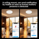 6Pack 24GHz Human Presence Sensor tuya Home Assistant MQTT smart Security & Lighting Control, Support Switch on/Off Non-smart Device(White)