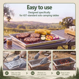 Folding Charcoal Grill Sets Compatible with IGT Table Insert
Portable Barbecue Grill with Handle, Storage Ba, 304 Net, Tong, Brush, for Outdoor Camp Cook Picnic Backyard Beach Travel Car(Silver)