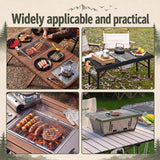 Folding Charcoal Grill Sets Compatible with IGT Table Insert
Portable Barbecue Grill with Handle, Storage Ba, 304 Net, Tong, Brush, for Outdoor Camp Cook Picnic Backyard Beach Travel Car(Silver)