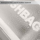 Large Capacity Travel Toiletry Bag with Dual Compartments, Waterproof PVC Cosmetic Organizer for Gym & Business Trips (White)