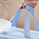 Large Capacity Travel Toiletry Bag with Dual Compartments, Waterproof PVC Cosmetic Organizer for Gym & Business Trips (Blue)
